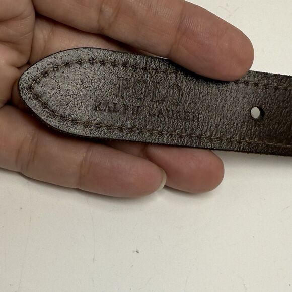 Polo Ralph Lauren Sport Coat Bear Maroon Overlay Webbed Belt Sz 34 - Picture 4 of 8